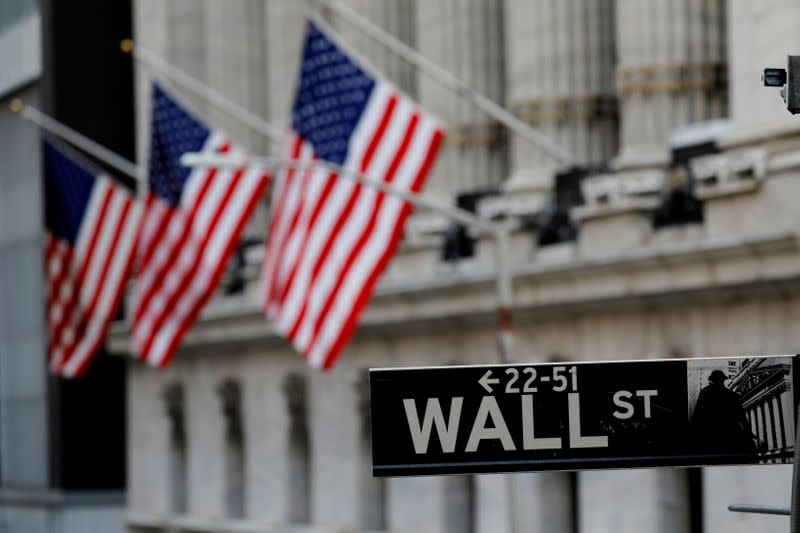 New York Stock Exchange (NYSE) building after the start of Thursday's trading session in New York