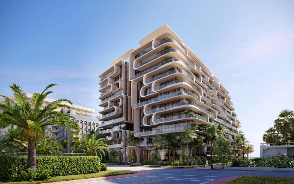 The Dubai developer submitted two design options, including this rendering of a ‘wedding cake’ design. The designs are nearly identical and each include 57 residences, same building height and proximity to the ocean.