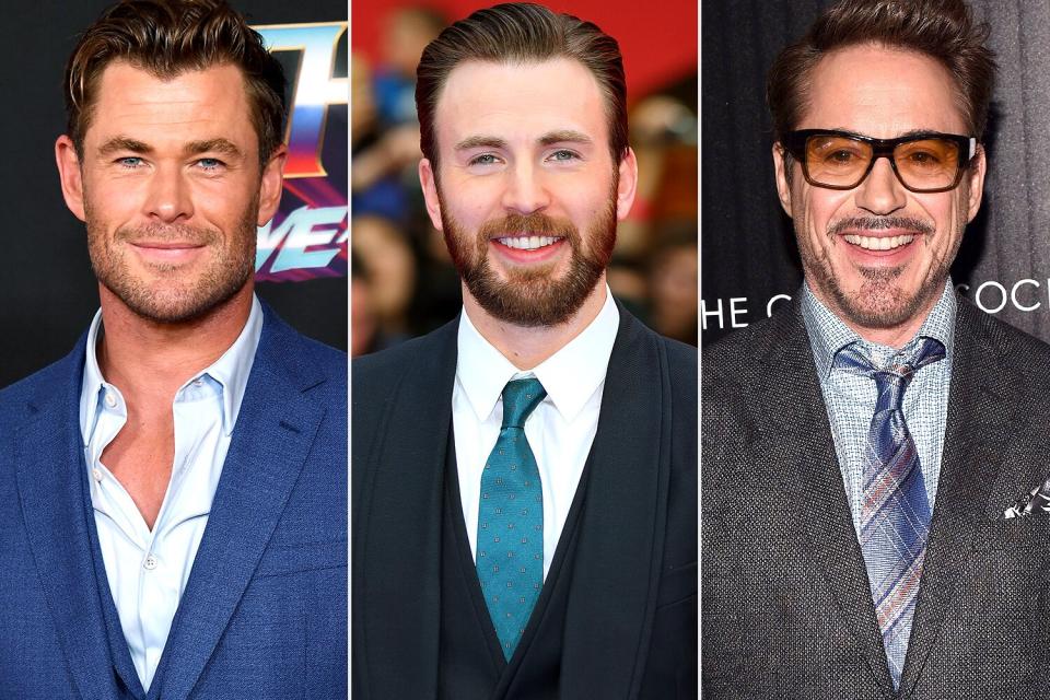 chris evans, chris hemsworth, robert downey jr.