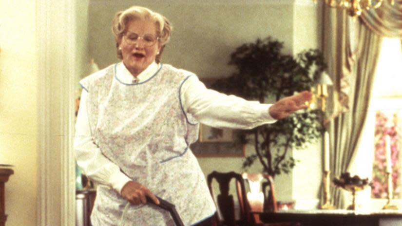 Robin Williams in Mrs Doubtfire (Credit: 20th Century Fox)