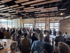 Supporters of CI-128 gathered at Mt. Ascension Brewing Company for the kick-off event for the abortion access ballot initiative