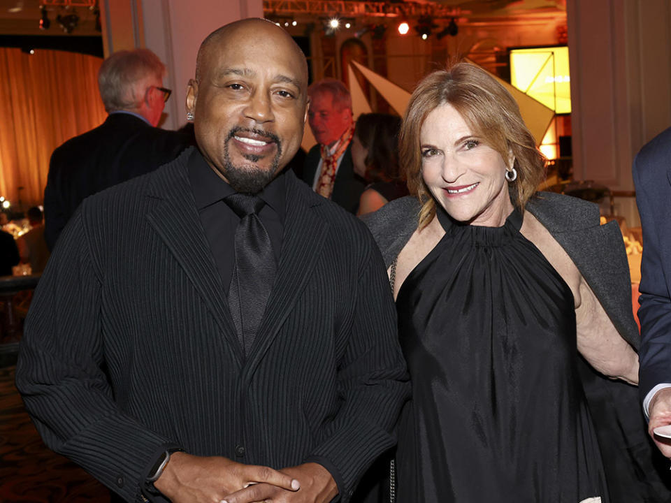 (L-R) Daymond John and Sandra Stern attend the 26th Annual UCLA Jonsson Cancer Center Foundation's "Taste For A Cure" Event at Beverly Wilshire, A Four Seasons Hotel on April 28, 2023 in Beverly Hills, California.