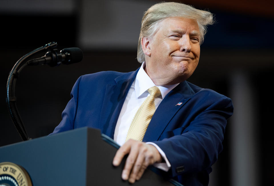 House Republicans are rallying behind President Donald Trump, insisting "there's nothing impeachable there." (Photo: SAUL LOEB/AFP via Getty Images)