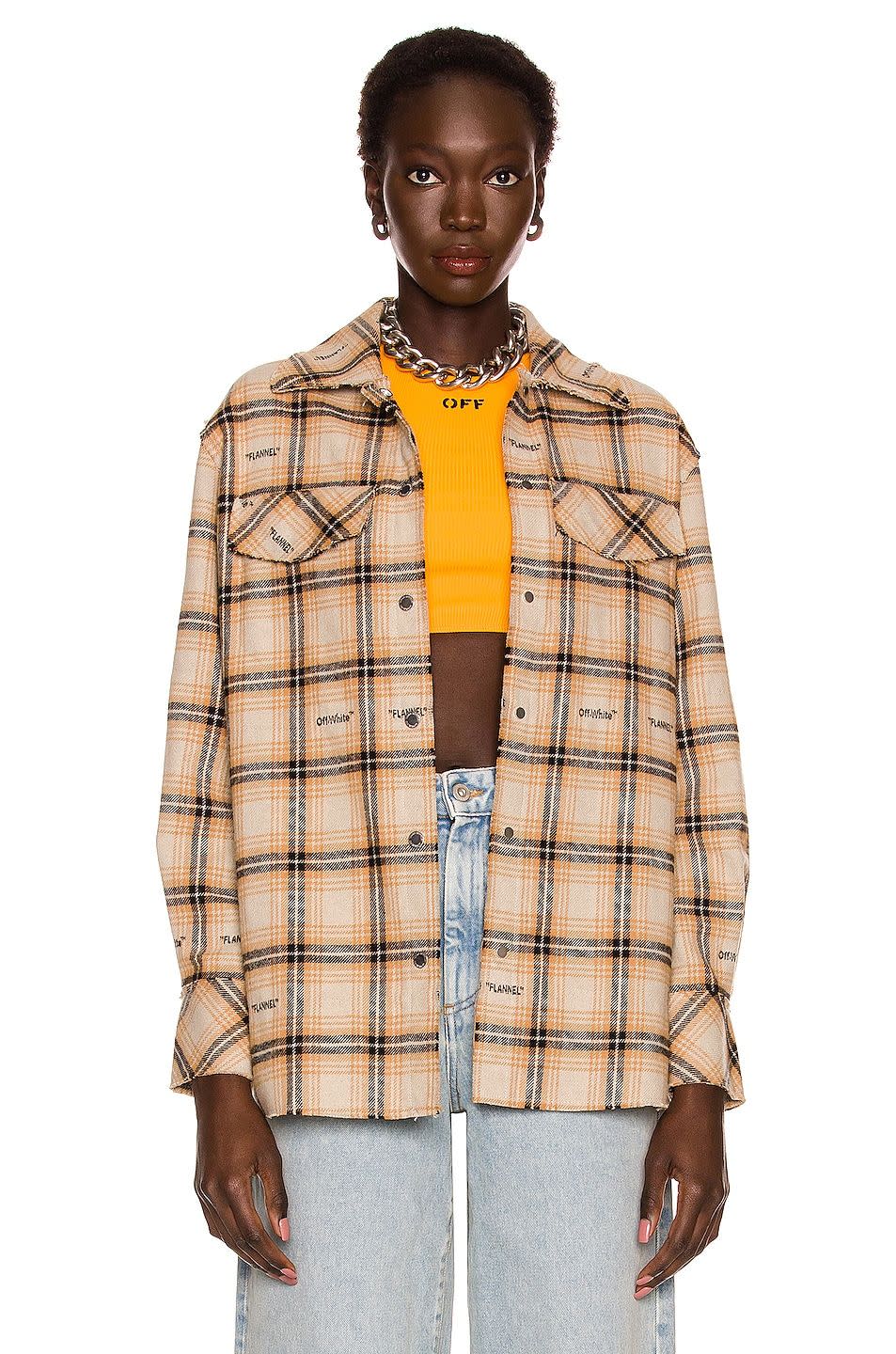 OFF-WHITE Check Shirt Jacket