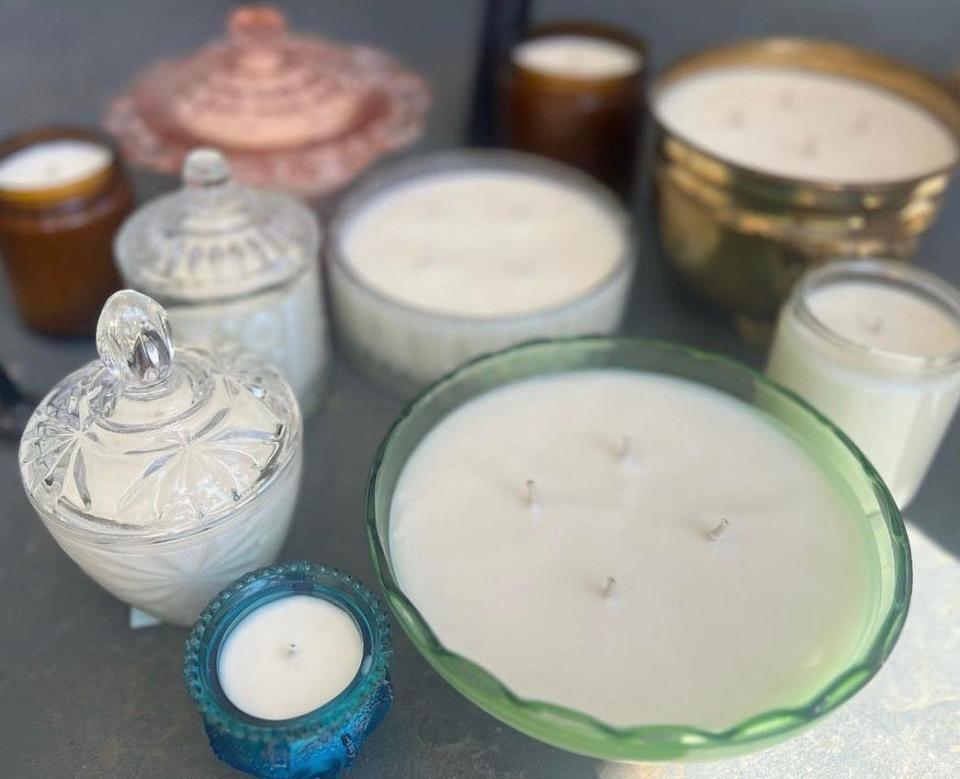 Ashley Adair Garner collaborated with 865 Candle Company to create three scented candles that are poured into one-of-a-kind vintage vessels.