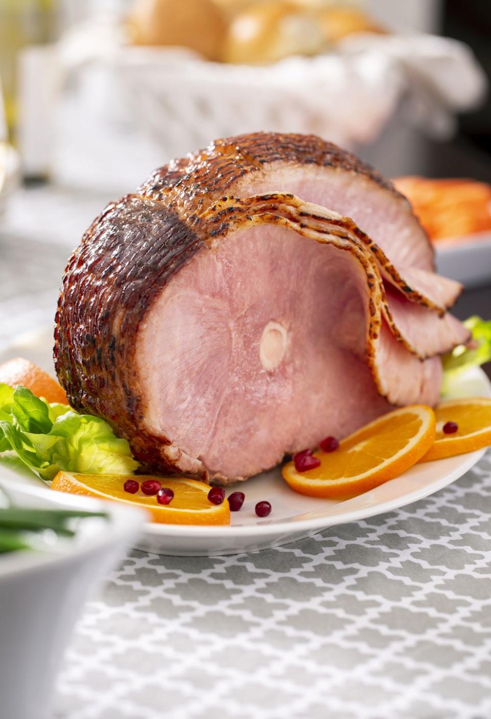 Apricot Raspberry Glazed Ham