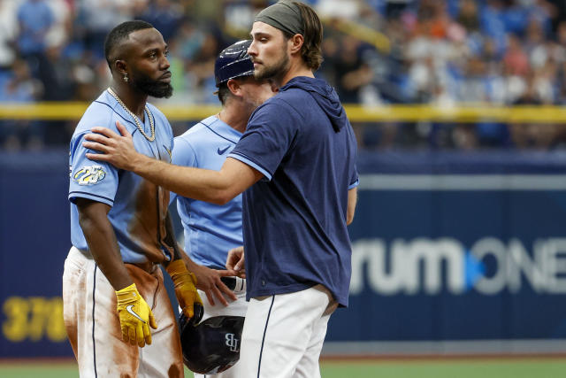 Rays' Yandy Diaz OK after being hit by Yankees' Jonathan Loaisiga