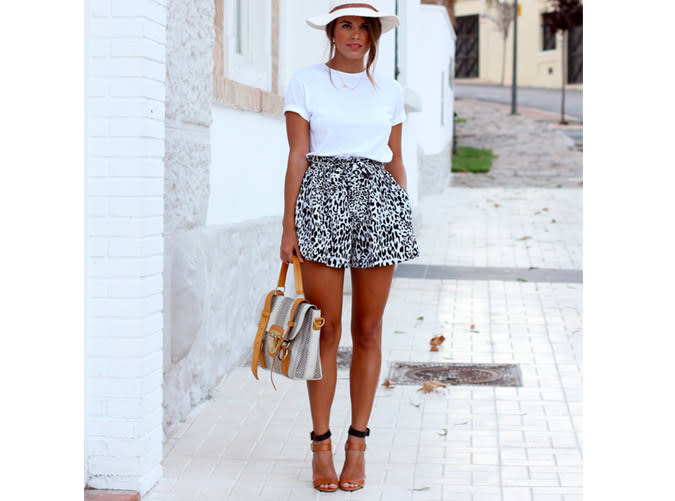 With Dressy Shorts and a Panama Hat