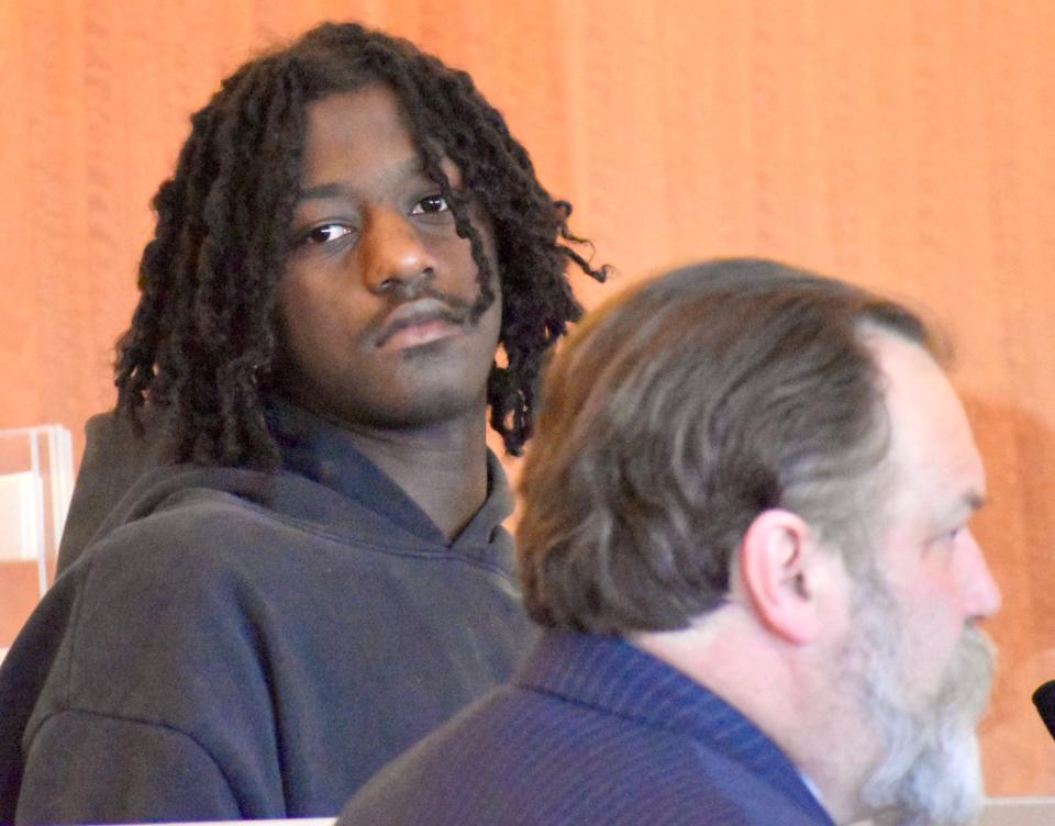 Denzel Gomes was arraigned in Bristol County Superior Court in Fall River on Thursday, Feb. 15, 2024, in the shooting of New Bedford Police Detective Lavar Gilbert.