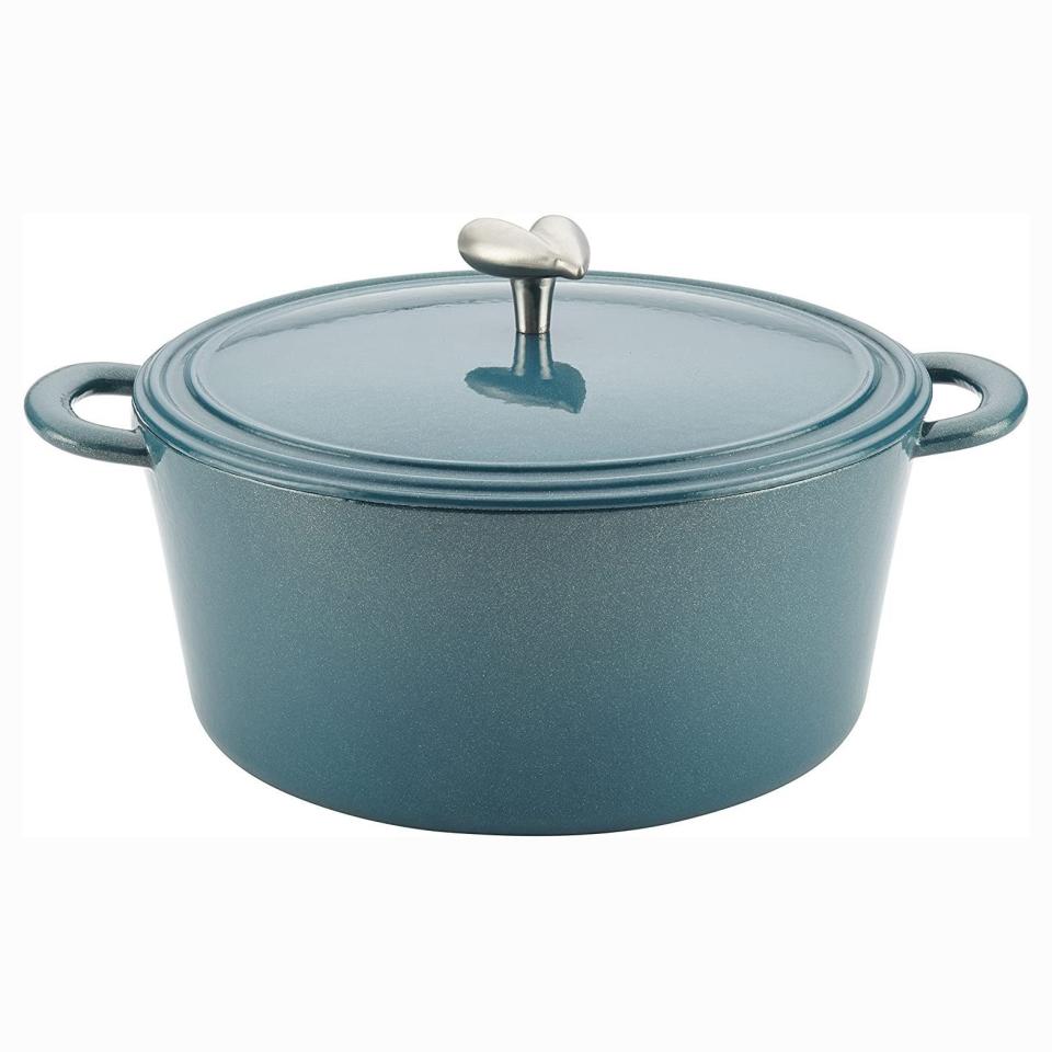 69) Cast-Iron Enamel Dutch Oven With Lid