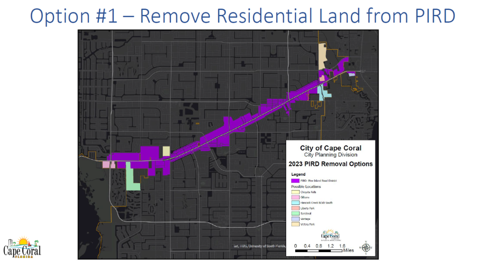 A map of the Pine Island Road District.