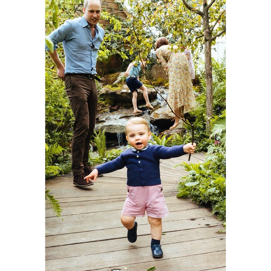 Prince Louis at the Back to Nature Garden at the Chelsea Flower Show, May 2019