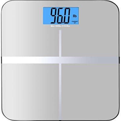 8) BalanceFrom Digital Body Weight Bathroom Scale with Step-On Technology and Backlight Display, 400 Pounds, Silver