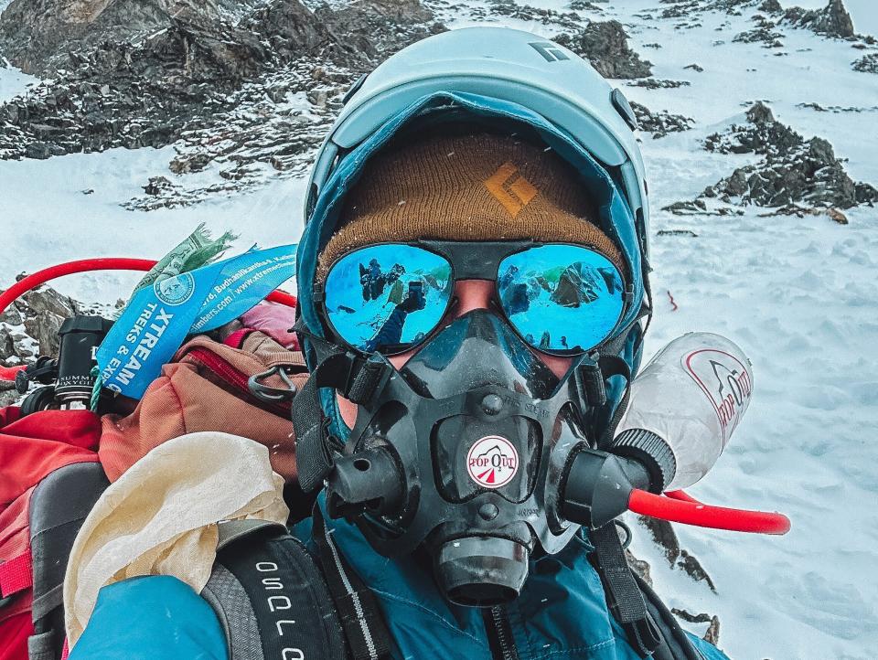 Like most clients, Westlake used supplemental oxygen for her summit push.