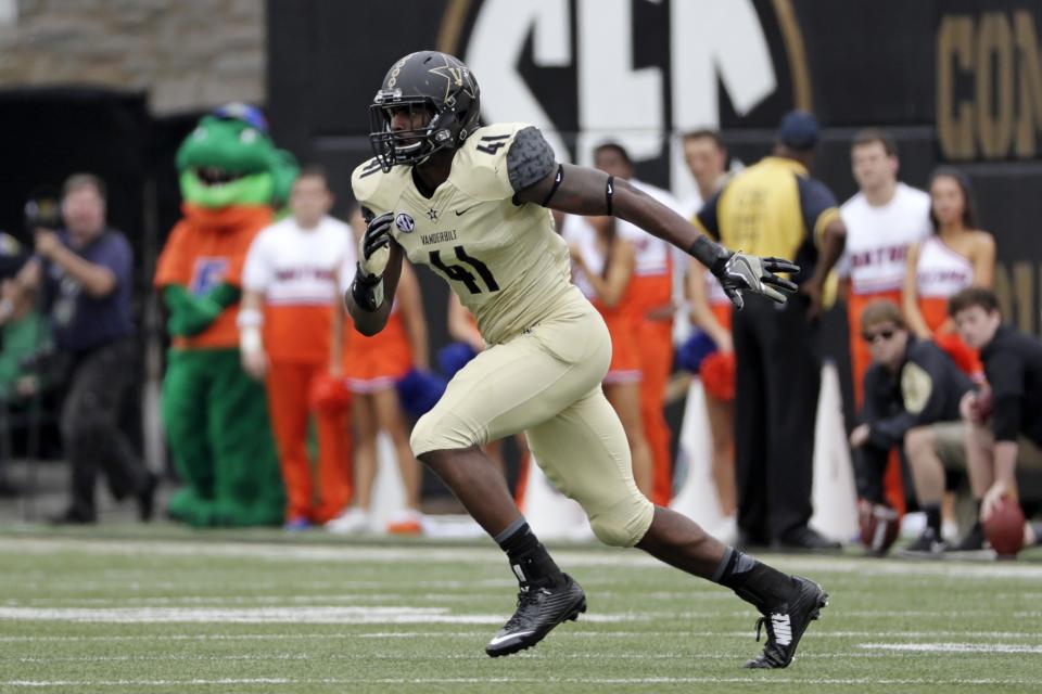 Vanderbilt LB Zach Cunningham is a terrific defender and a possible first-round pick. (AP)