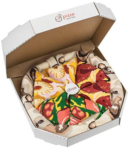 Pizza Socks Box, 4 Pairs