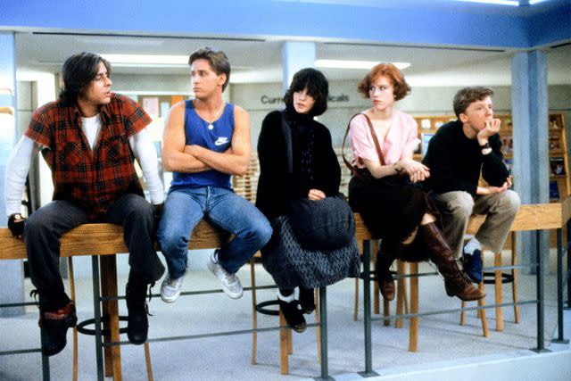 Everett Collection From left: Judd Nelson, Emilio Estevez, Ally Sheedy, Molly Ringwald, and Anthony Michael Hall in 'The Breakfast Club'