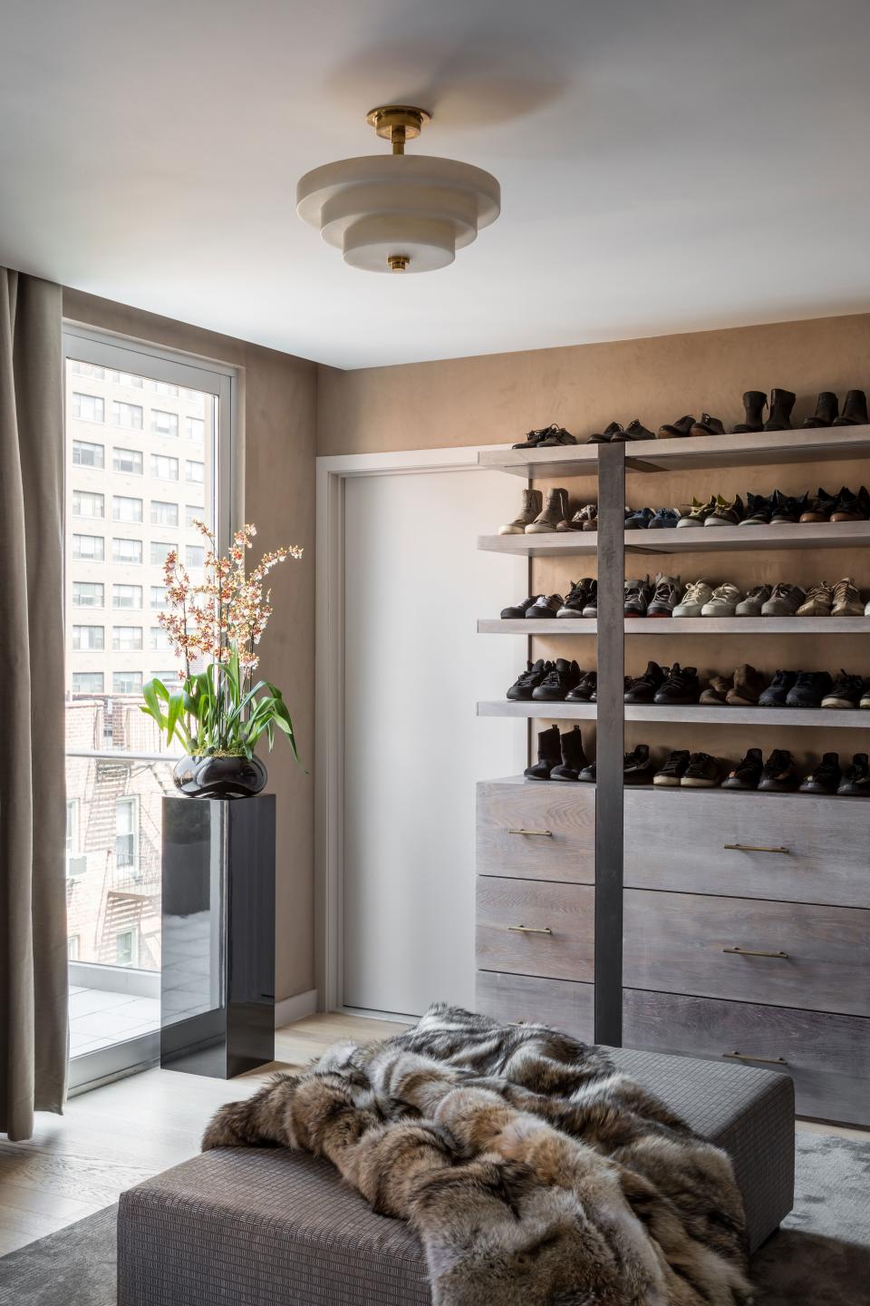 “I wanted the master closet to be completely custom without having the look of the typical custom closet company,” says Dedivanovic.