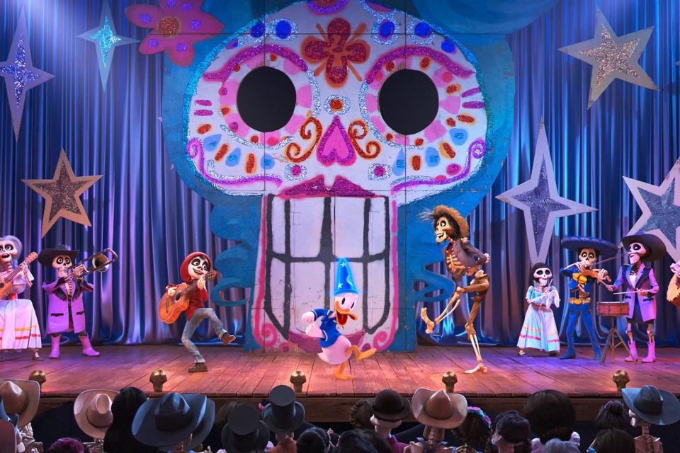 A view of the "Coco" scene that will soon be added to Mickey's PhilharMagic.