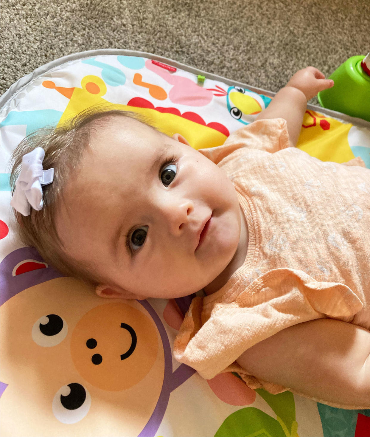 Sawyer Landes Biddle sings the song on acoustic guitar for his daughter, Hadley. (Courtesy Sawyer Landes Biddle)