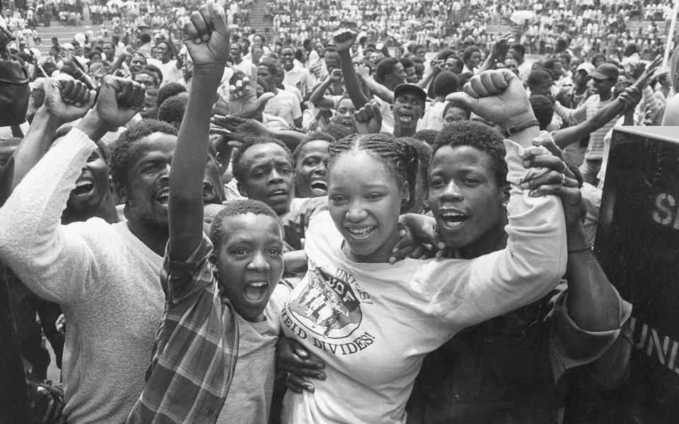 At a rally in 1985 - Gallo Images/Shutterstock