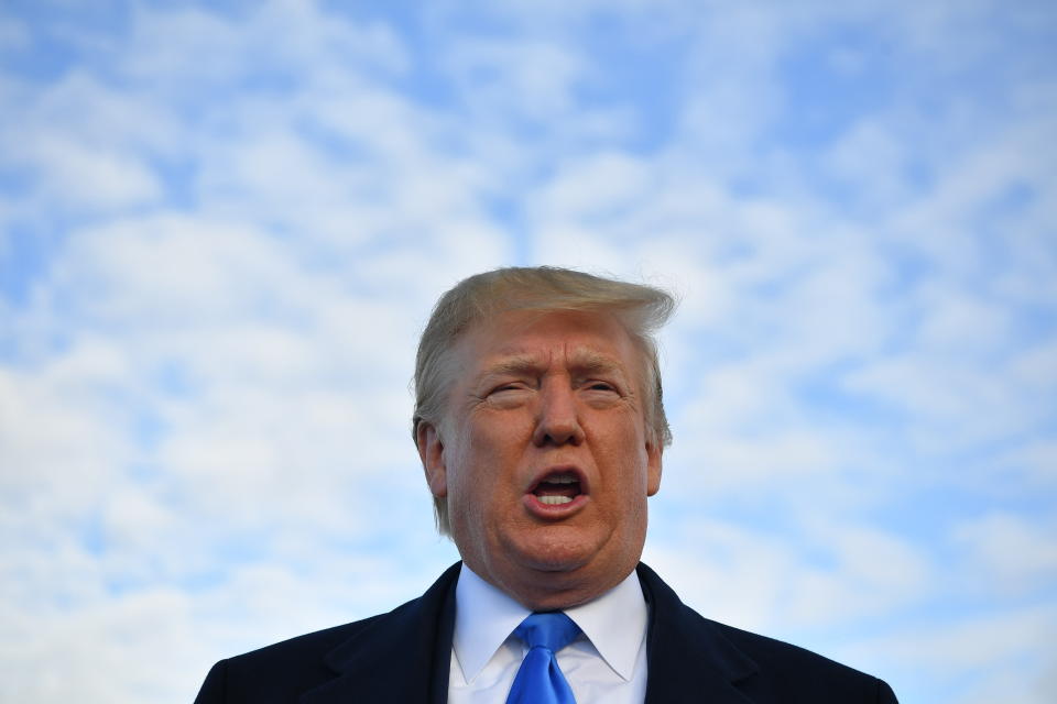 President Trump speaks before boarding Air Force One at Shannon Airport in Ireland, on June 6.(Photo: Mandel Ngan/AFP/Getty Images)