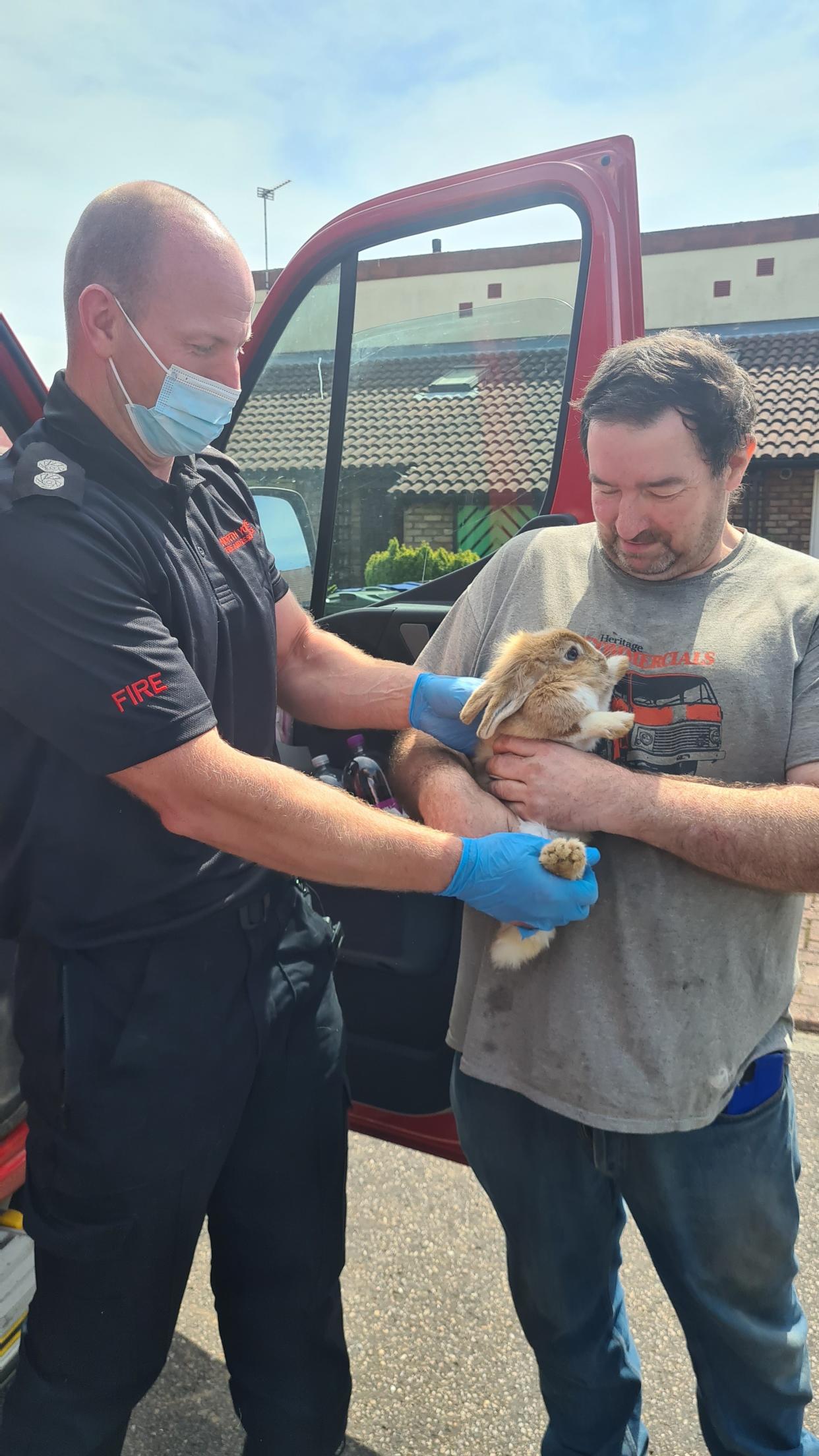 The rabbit was reunited with her owner, Mark Hyde (RSPCA/PA)