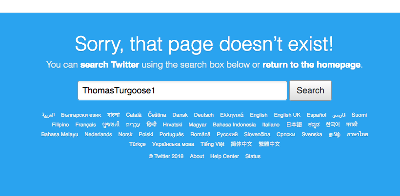 Turgoose’s verified Twitter account is no longer active. (Twitter)