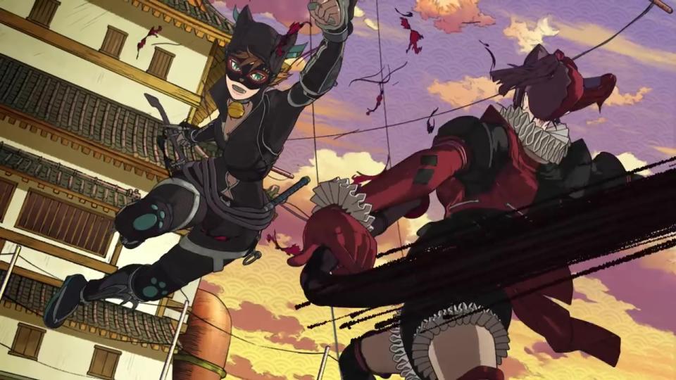 Catwoman battles Harley Quinn in ‘Batman Ninja’ (WB)