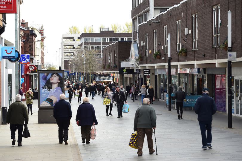 St Helens town centre.(Pic Andrew Teebay).