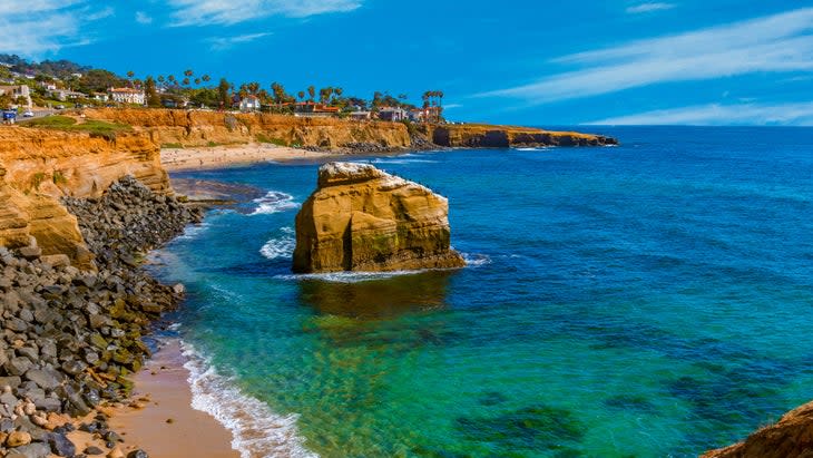 <span class="article__caption">Point Loma’s stunning Sunset Cliffs Park</span> (Photo: Ron and Patty Thomas/Getty)