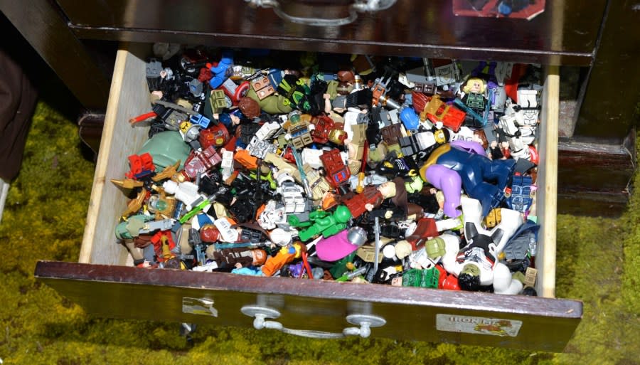 Legos and minifigures that were allegedly taken from a Jefferson County store on May 12.