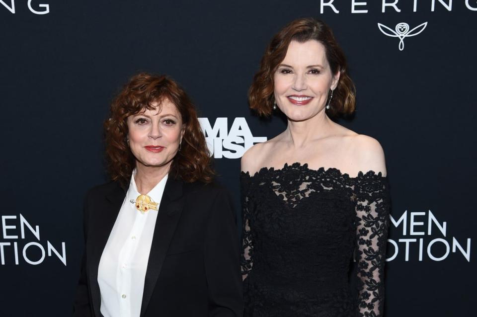 <div class="inline-image__caption"><p>Susan Sarandon and Geena Davis attend the screening of <em>Thelma & Louise</em> Women In Motion at Museum of Modern Art on January 28, 2020, in New York City. </p></div> <div class="inline-image__credit">Jamie McCarthy/Getty</div>