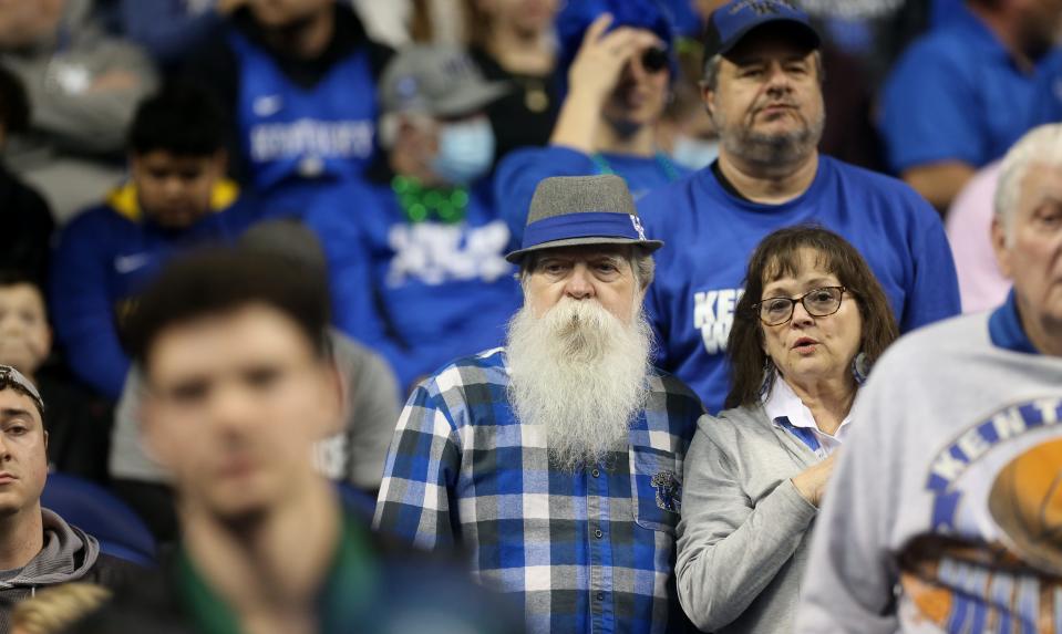 Kentucky fans cheered their team on against Providence in the NCAA Tournament. March 17, 2023