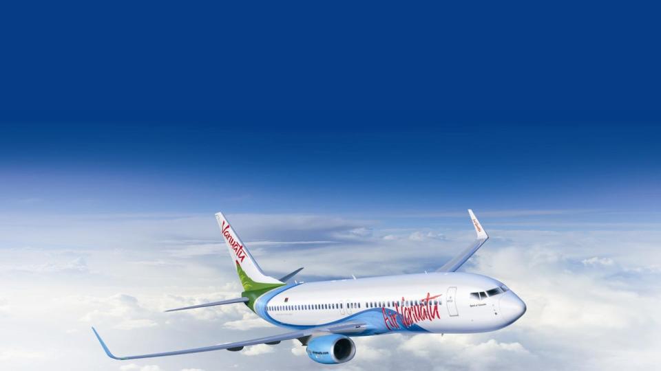 Air Vanuatu's next generation 737-800 plane. Airplane. Travel.