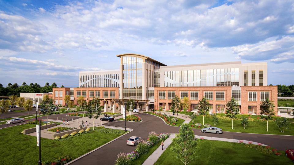 Artist rendering of the hospital to be completed by late 2024.