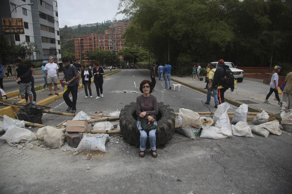 Roadblock seat in Caracas