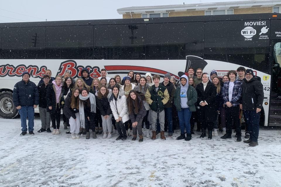 The group from St. Mary Catholic Central High School traveled on a charter bus with a group from the Respect Life Ministries of Catholic Charities from the Diocese of Toledo.