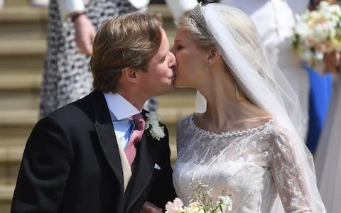 Lady Gabriella Windsor and Mr Thomas Kingston at St George's Chapel - Credit: Andrew Parsons&nbsp;/i-Images Picture Agency