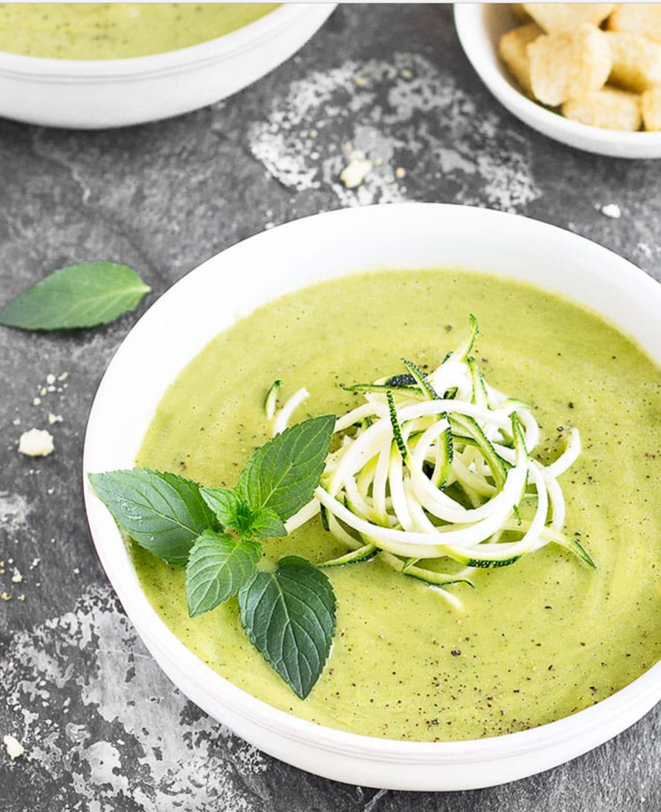 Healthy Zucchini Avocado Soup