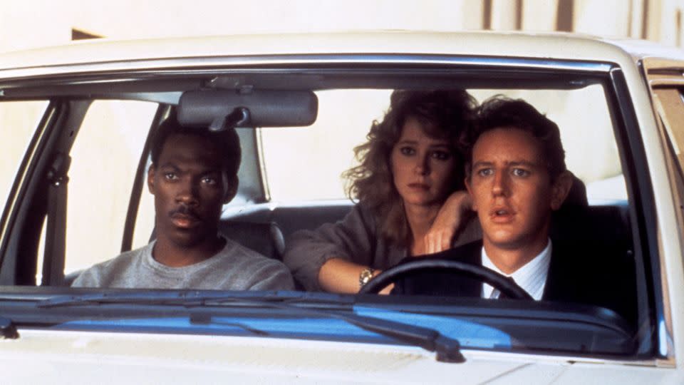 (From left) Eddie Murphy, Lisa Eilbacher, Judge Reinhold in 'Beverly Hills Cop.' - Paramount Pictures/Alamy Stock Photo