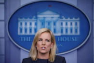 United States Secretary of Homeland Security Kirstjen Nielsen answers questions during the daily briefing at the White House in Washington, D.C., U.S., June 18, 2018. REUTERS/Leah Millis