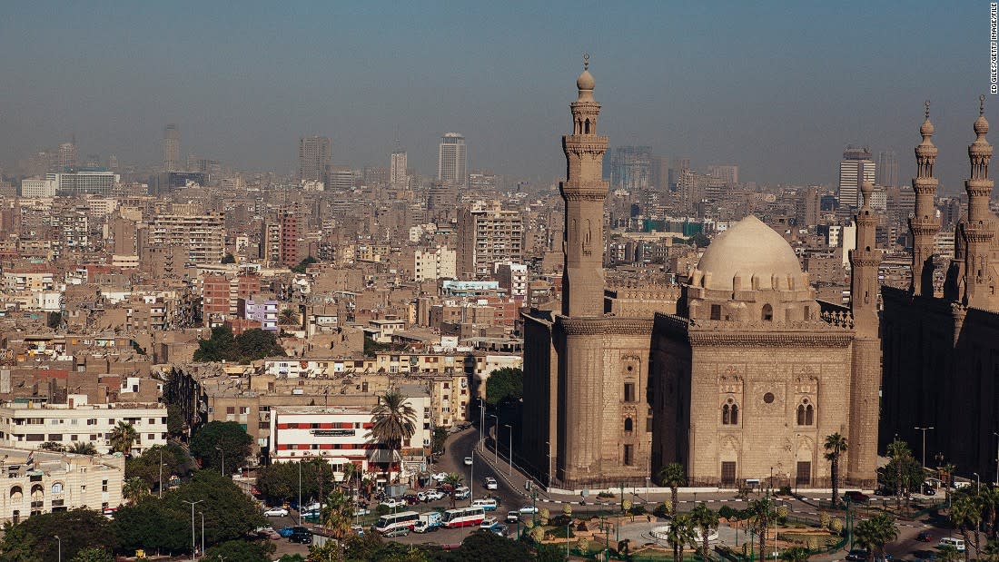 <p>The Sultan Hassan Mosque and city skyline of Cairo are seen from the Muhammad Ali Mosque in Cairo's Citadel on October 21, 2013, in Cairo, Egypt. </p><div class="cnn--image__credit"><em><small>Credit: Ed Giles/Getty Image/File / Ed Giles/Getty Image/File</small></em></div>