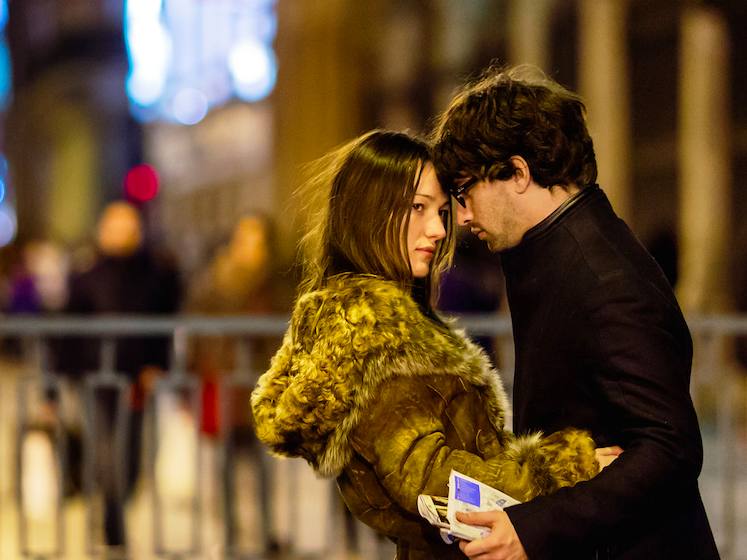 Couple Almost Kissing