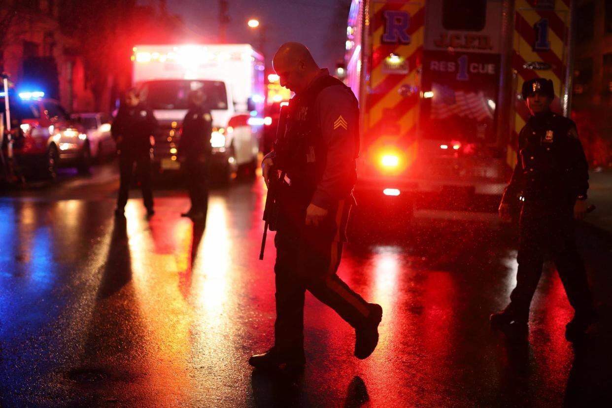 Emergency services at the scene of the deadly shooting in the state of New Jersey: Getty Images