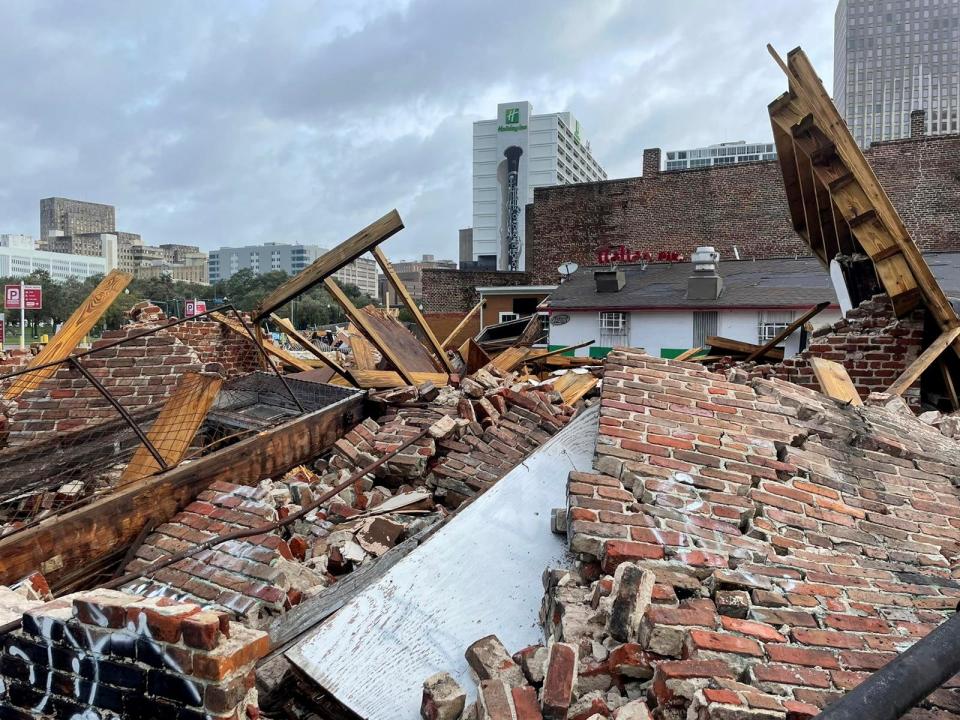 The Karnofsky shop suffers severe damage after Hurricane Ida pummeled New Orleans with strong winds in Louisiana (REUTERS)