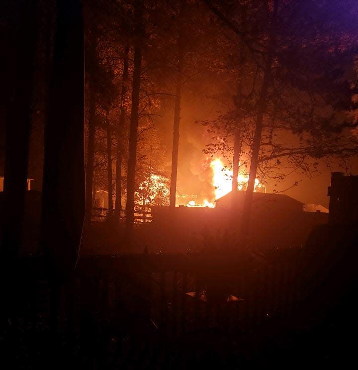 A garage fire spread to a Thomasville home on Kate Drive Monday morning in Thomasville. The fire marshal said adjacent properties were also damaged by the fire.