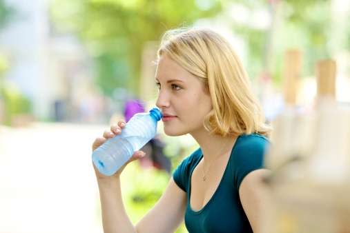 Keep a bottle of water in your handbag to stay healthy and hydrated throughout the day