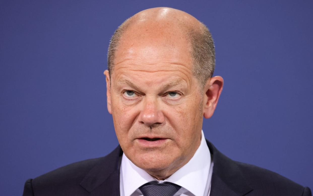 Olaf Scholz has seen his approval rating sink amid his handling of the Ukraine crisis - Omer Messinger/Getty