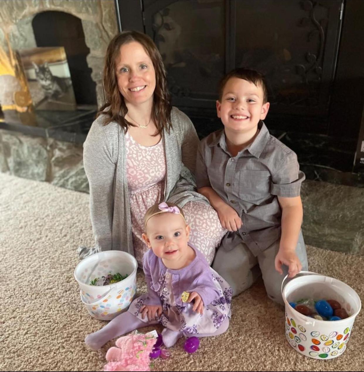 Allison Rader and her children, Amelia Gordon and Anthony Gordon.